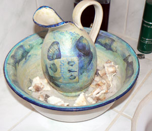 cuvette et broc d�cor�