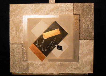 des tons orange, chocolat, argent et or